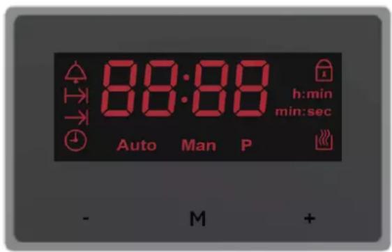 88:88 h:min min:sec Auto Man P - M +