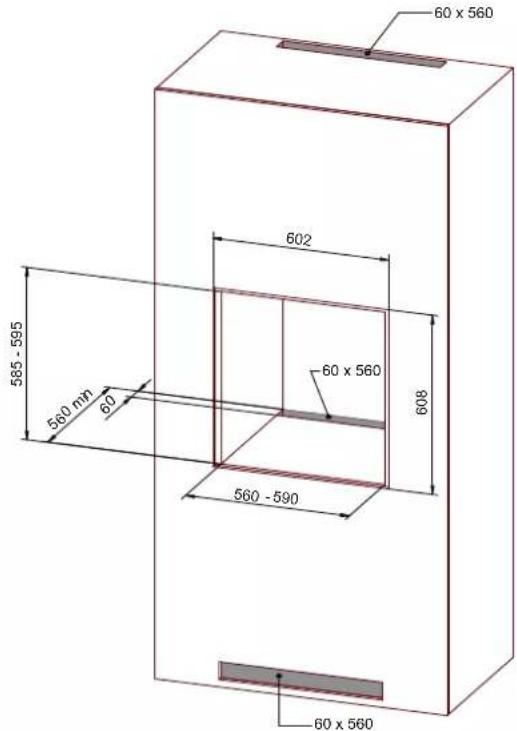 BERTAZZONI F605HEREKAX - INSTALLING THE OVEN IN A TALL APPLIANCE HOUSING - 1