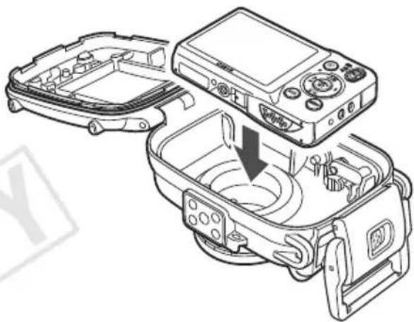 CANON WP-DC36 - Inserting the Camera Into the Case - 1