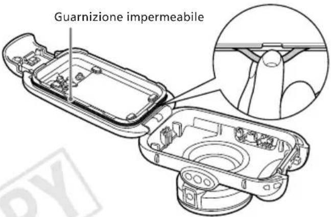 CANON WP-DC41 - Rilasciare il fermo per aprire la custodia. - 1