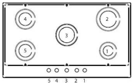 BERTAZZONI P905LHERAC - CONTROLS / BURNERS - 1