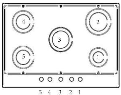 BERTAZZONI P905LHERAC - CONTROLS / BURNERS - 1