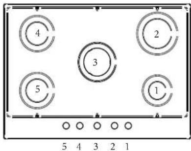 BERTAZZONI P905LHERAC - COMMANDES / ÉLÉMENTS CHAUFFANTS - 1