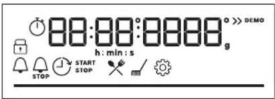 88:00:0000 g h : min : s STOP START STOP DEMO