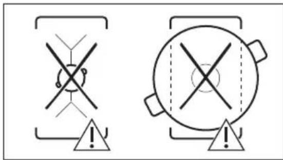 Warning symbols for safety symbols, including crossed-out and uncorrected warning signs with exclamation marks