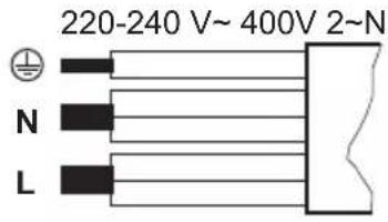 220-240 V~ 400V 2~N N L