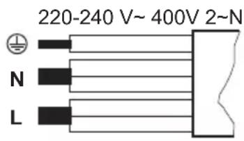 220-240 V~ 400V 2~N N L