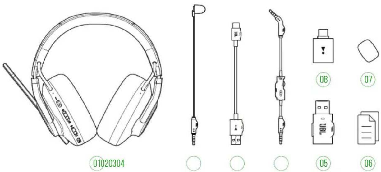 JBL Quantum 910X - CONTENU DE LA BOÎTE - 1