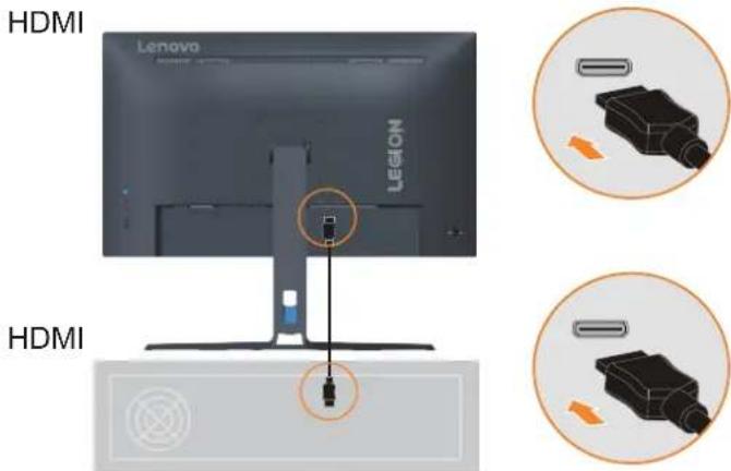 LENOVO Legion R27fc-30 - Connexion et mise en marche de votre moniteur - 4