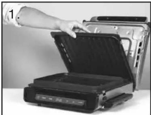 GEORGE FOREMAN GRD6090B - Caution: To avoid accidental electric shock and burns, unplug from outlet before cleaning, allow your grill to cool completely. - 1