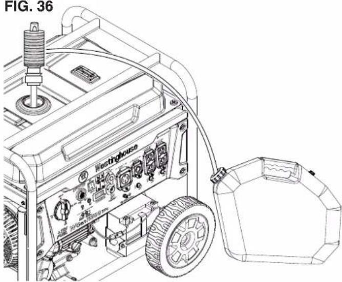 WESTINGHOUSE WGen11500TFc - Pour vidanger le réservoir de carburant : - 3