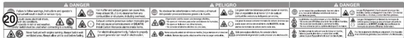 WESTINGHOUSE WGen11500TFc - DANGER - 15