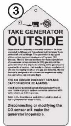 WESTINGHOUSE WGen11500TFc - ② Monoxyde de carbone - 3