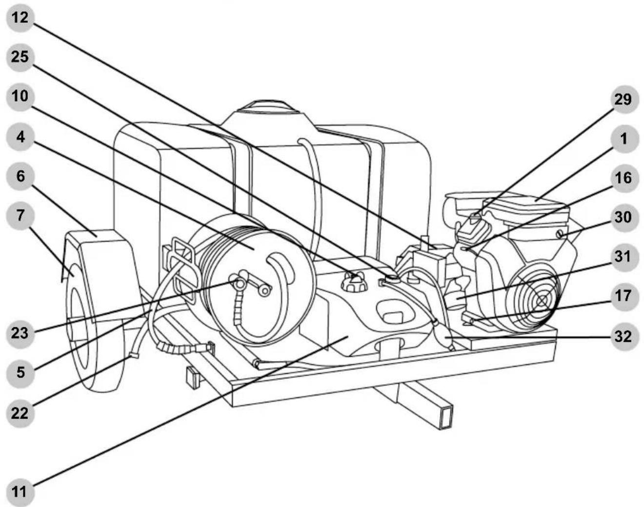 Simpson 95000 - Dual-cylinder engine trailer - 2