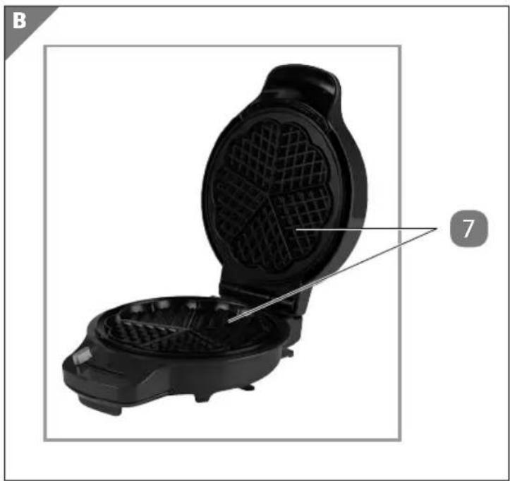 Ambiano GT-SF-WEZ-04 - Gaufrier eoreur Waffleisen herzfolnig - 6
