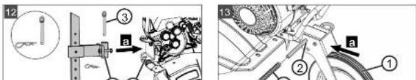 Technical diagram showing mechanical assembly with labeled parts and numbered annotations