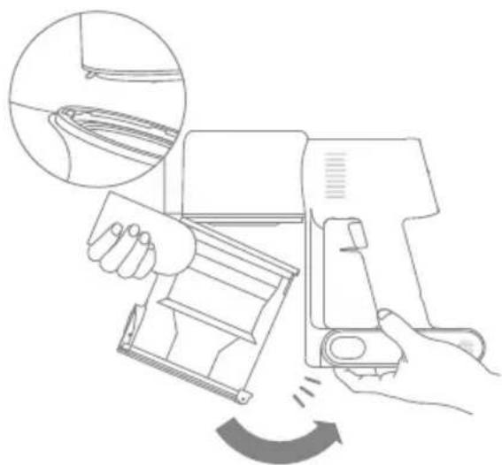 DREAME R10 Pro - Installation du compartiment à poussière, du préfiltre et de l'ensemble cyclone - 2