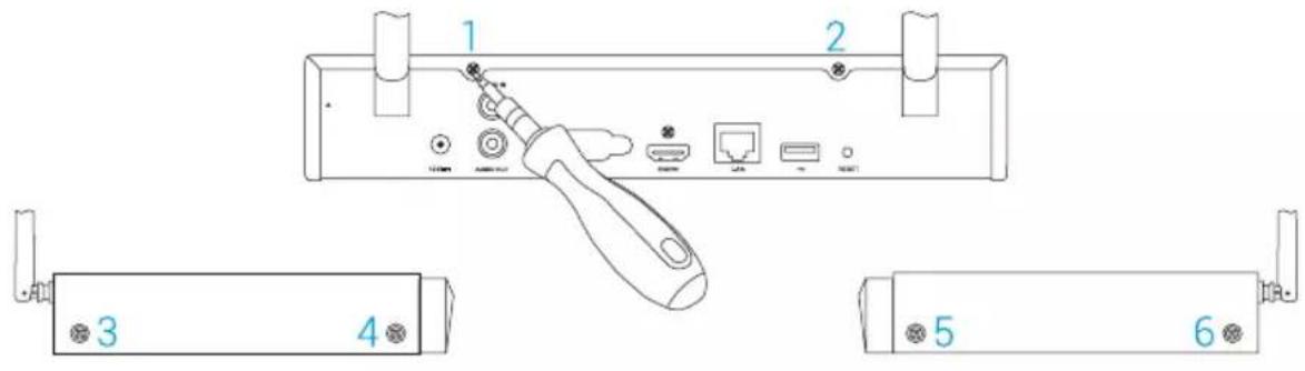 EZVIZ X5C - Installation der Festplatte - 1