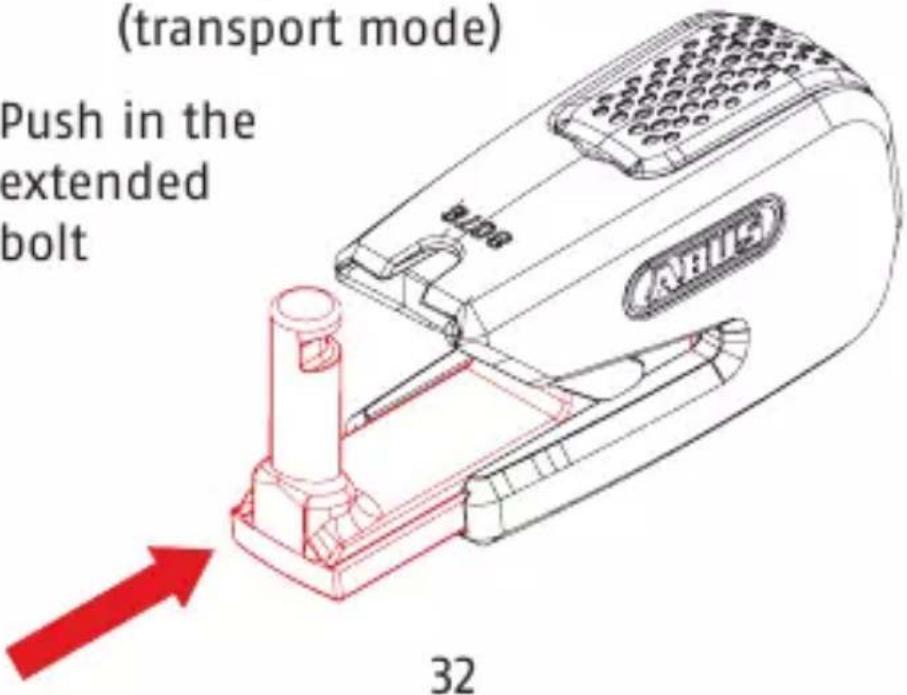 ABUS 8078 - Pull the lock body away from the brake disc using light force, the lock opens automatically - 4