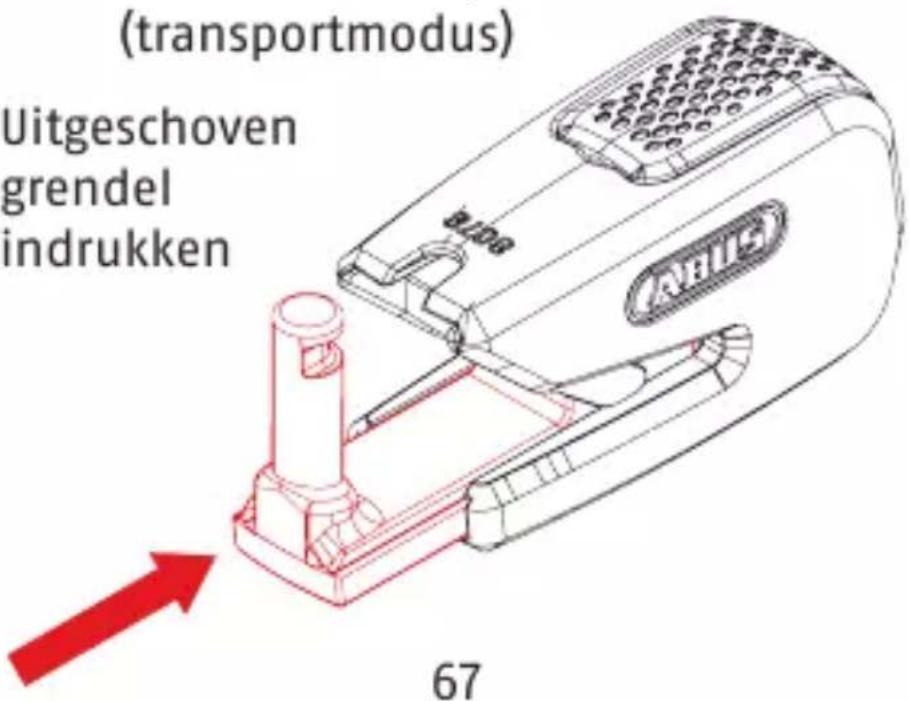 ABUS 8078 - Slotlichaam met lichte kracht van remschijf wegtrekken, slot opent automatisch - 2