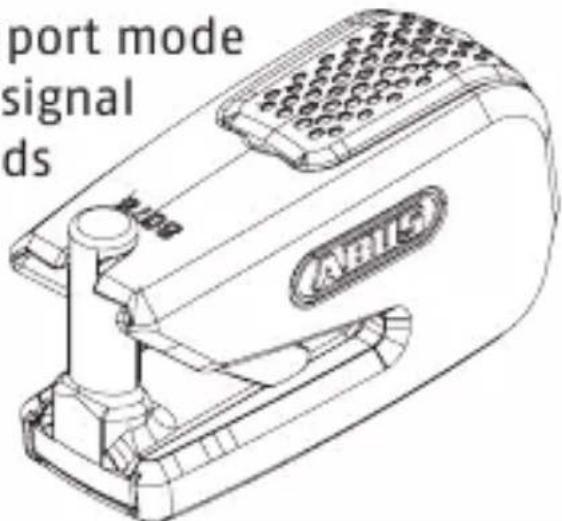 ABUS 8078 - The „Transport mode enabled“ signal tone sounds - 1