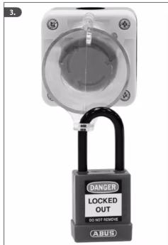 3. DANGER LOCKED OUT DO NOT REMOVE A BUS