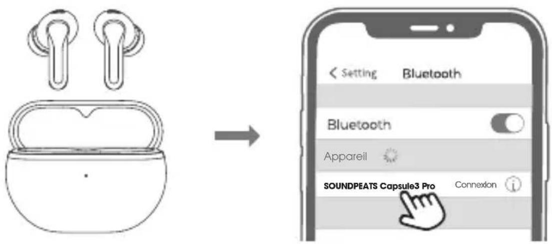 < Setting Bluetooth Bluetooth Appareil SOUNDPEATS Capsule3 Pro Connexion