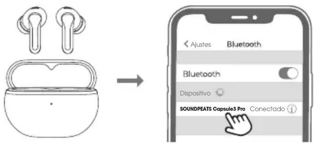 < Ajustes Bluetooth Bluetooth Dispositivo SOUNDPEATS Capsule3 Pro Conectado
