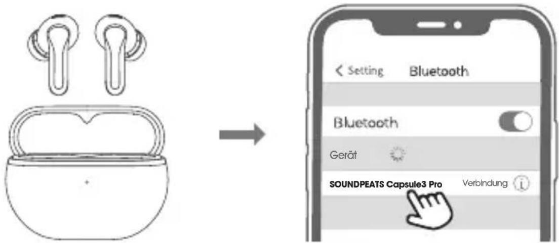 < Setting Bluetooth Bluetooth Gerät SOUNDPEATS Capsule3 Pro Verbindung i