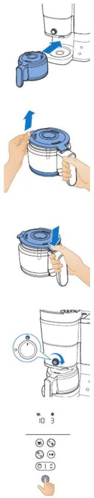 PHILIPS HD7900 - Warning: Never pour water into the bean container, as this damages the coffeemaker. - 5
