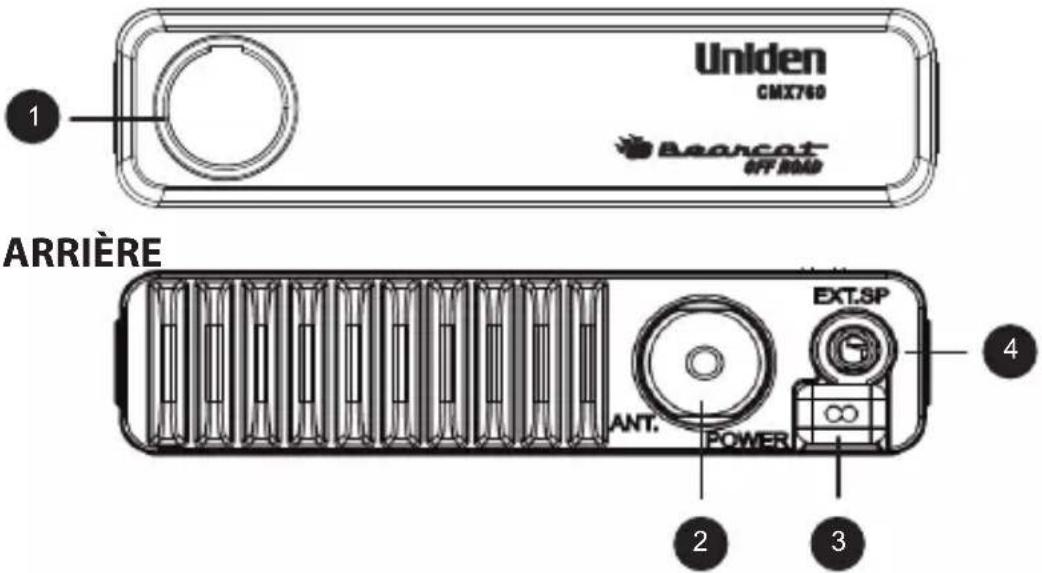 UNIDEN CMX760 - Radio (avant et arrière) - 1
