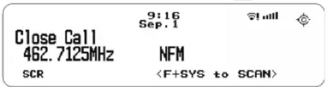 9:16 Sep. 1 Close Call 462.7125MHz SCR NFM
