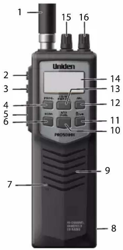 UNIDEN PRO501HH - PIÈCES DE LA RADIO - 1