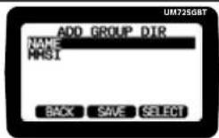 UNIDEN UM725 - POUR GÉRER UN RÉPERTOIRE DE GROUPE : - 2