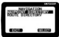 UNIDEN UM725 - ACCÈS À LA NAVIGATION - 1