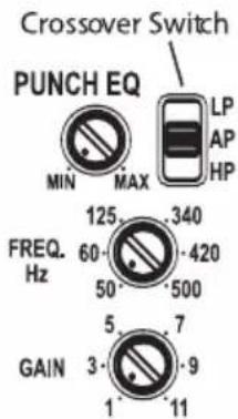Rockford Fosgate Punch P400-1 - ADJUSTING CROSSOVER FREQUENCY (P300-1/P400-1) - 1