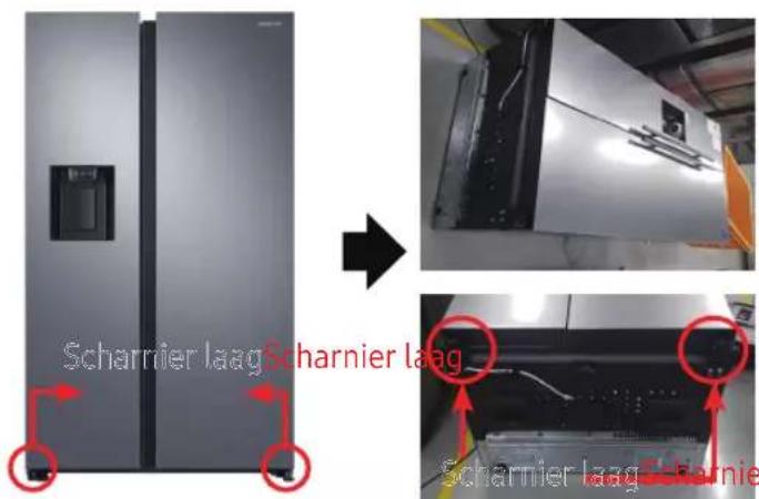 SAMSUNG RS64R5341M9 - Onderscharnier - 1