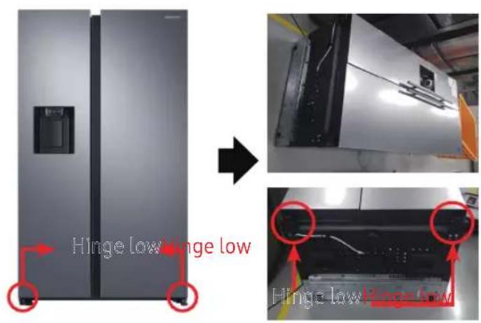 SAMSUNG RS64R5341M9 - Bottom Hinge - 1