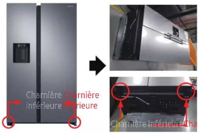 SAMSUNG RS64R5341M9 - Charnière inférieure - 1