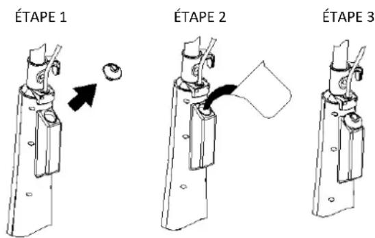 Montiss CSC623 - Fixaon de l'élément coulissant : - 2