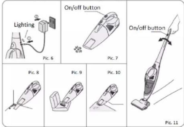 Montiss Chicago CVC639 - Use of the upright vacuum cleaner - 1