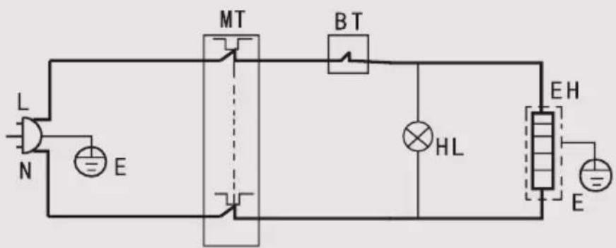 HAIER ES50H-CK1 - Electrical schematic diagram - 1