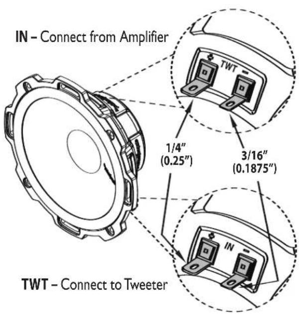 Rockford Fosgate Punch P1652-S - P1T-S Crossover Wiring - 1