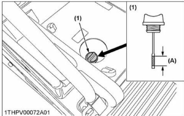 KUBOTA RTV-X1130 - Vérification du niveau du réservoir d'huile hydraulique - 1
