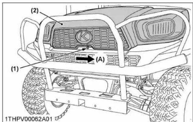 KUBOTA RTV-X1130 - Pour ouvrir le capot - 1