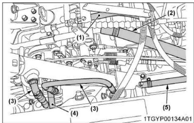 KUBOTA RTV-X1130 - Vérification de la conduite d'huile hydraulique - 1