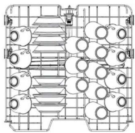 MIDEA MDF24P1BWW - CHARGEMENT DU PANIER SUPÉRIEUR - 1