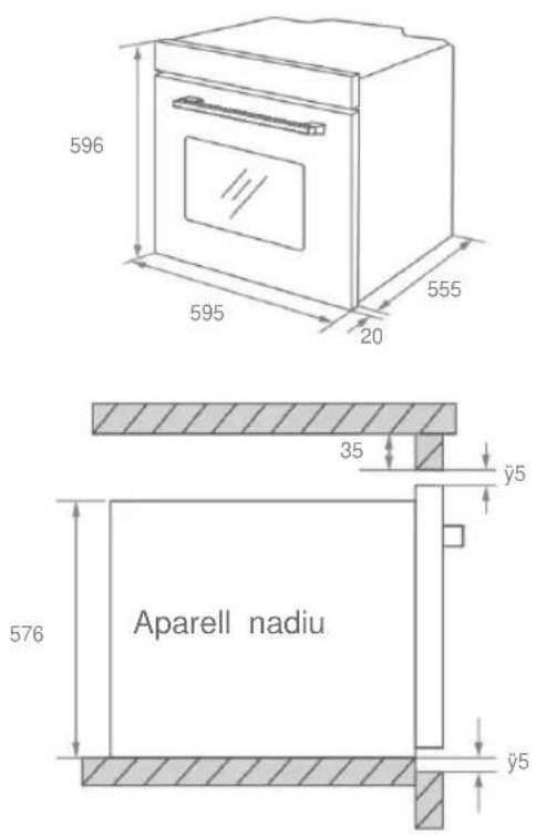 Benavent HMBM702X - Diagrama de l'armari (armari sota taulell de cuina) - 1