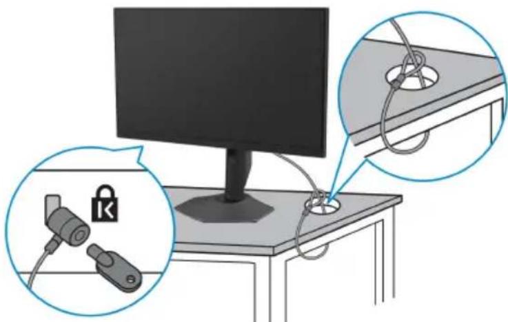 ALIENWARE AW2524HF - Sécuriser votre moniteur avec un verrou Kensington (en option) - 1