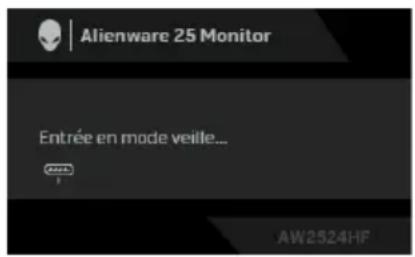 ALIENWARE AW2524HF - Messages d'avertissement OSD - 10